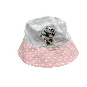 Disney Minnie Mouse Reversible Bucket Hat For Toddlers Pink Polka Dot & Floral P